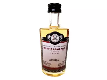 Mystic Lowland 2011 Peated Bourbon Barrel 55,5% Vol Malts of Scotland Miniatur